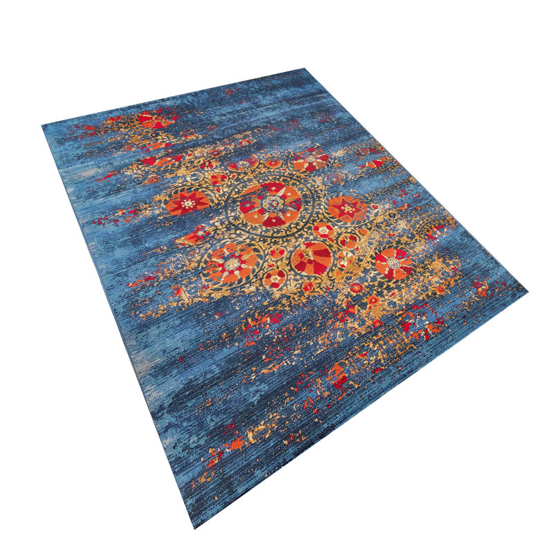 Lark Manor Kowalczyk Flatweave Blue Indoor/Outdoor Rug & Reviews Wayfair